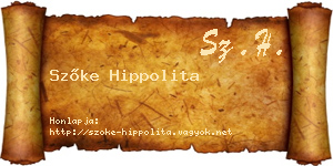 Szőke Hippolita névjegykártya