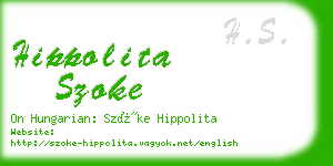 hippolita szoke business card